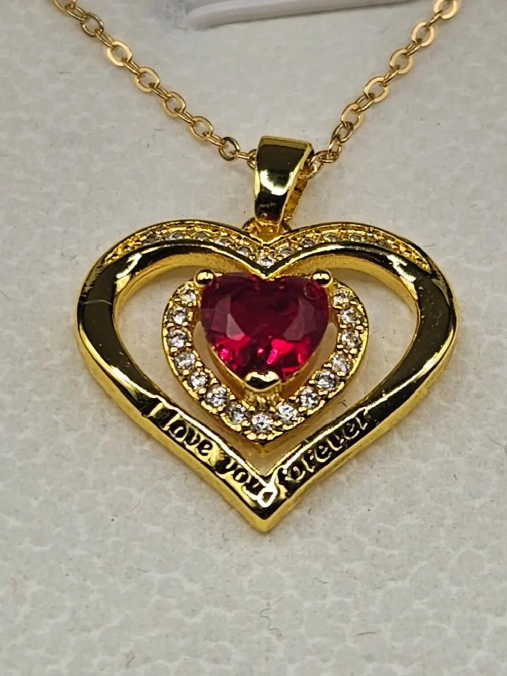 925 Gold Plated Double Heart 